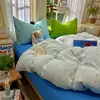 Set de Dormir Dopamina Grado A para Madre y Bebé de Cuatro Piezas Ropa de Cama de Algodón Puro Sábana de Doble Capa de Gasa Funda Nórdica Set de Tres de Cuatro Piezas para Dormitorio