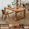 Escritorio Largo Grande de Madera Maciza para Uso en Casa, Escritorio de Estudio, Escritorio de Oficina, Mesa de Comedor Mobien
