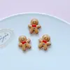 Accesorios Navideños de Resina de Dibujos Animados Accesorios para Zuecos Horquilla DIY Joyería Piezas Pequeñas Funda para Teléfono Móvil Parche de Pegamento Cremoso