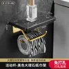 Porta-lenços de Mármore Elegante e Simples para Banheiro e Vaso Sanitário Rack de Armazenamento para Parede do Banheiro Fácil de Instalar Sem Perfuração