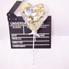 Ins Decoración de Pastel Amor Lentejuelas Globo Enchufe Creativo Transparente Globo Mesa de Postre Fiesta Vestir