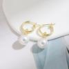 Pendientes retro de perlas francesas diseño femenino pendientes temperamento socialité 2025 nueva tendencia pendientes explosión venta al por mayor