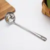 Cucharón de Sopa de Acero Inoxidable Engrosado, Espumadera Grande para el Hogar con Mango Largo, Utensilio de Cocina, Cuchara para Gachas, Cuchara para Sopa