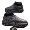 Chinelos de Algodão Masculinos de Inverno com Superfície de Couro, Impermeáveis, Forrados com Lã, Espessos, Botas de Neve Quentes, Calçados de Algodão Preguiçosos para Calçar Facilmente