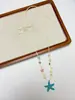Collar de Estrella de Mar y Concha de Verano 2026 Collar de Cadena de Clavícula con Cuentas de Colores Dopamina Accesorio de Moda Estilo Vacaciones en la Playa para Mujeres