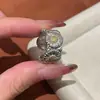 Anillo de Margarita Cepillado Hecho a Mano S925 Plata de Ley Buccellati para Hombres y Mujeres, Mismo Estilo que G-Dragon, Anillo Abierto de Moda