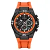 Reloj Deportivo de Silicona Multifuncional a la Moda con Correa, Resistente al Agua, Luminoso, de Cuarzo para Hombre con Tres Subesferas y Seis Manecillas