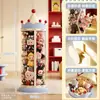 Cubo de Almacenamiento de Juguetes de Peluche Transparente de Gran Diámetro Castillo de Princesa con Tapa Cubo de Almacenamiento de Muñecas para Niños de Gran Capacidad a Prueba de Polvo