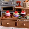 Miniatura Simulada Crema Fresa Pastel Muñeca Casa de Muñecas Mini Miniatura Comida Juguetes Accesorios Hechos a Mano