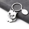 Joyas de metal serie animal LOGOTIPO láser llavero de gato brillante artículos promocionales llavero
