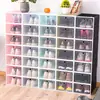 Caixas de Armazenamento Visuais Transfronteiriças, Caixas de Sapato Estilo Simples, Venda Direta de Fabricantes, Armários Organizadores de Sapato de Plástico, Caixas de Exposição Atacado