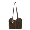 Bolso tote diario de color liso transfronterizo, bolso de gran capacidad de moda para mujer, nuevo estilo Otoño 2026, bolso de hombro único a la moda para ir al trabajo