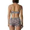 Sujetador Sk*M Mismo Estilo Le Queda a Todos Sin Almohadillas Estampado de Leopardo Tirantes Ajustables Alta Elasticidad Conjunto Íntimo Color Piel
