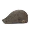 Gorra Boina Británica de Moda de Verano para Hombre con Letras Deportivas, Logo 3D de Acero Inoxidable, Bordado de Letras