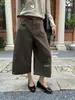PANTALONES CASUALES DE PIERNA ANCHA RECTOS 7/8, Silueta Línea A Adelgazante de Moda Otoño T-PLATFORM2026 para Mujer 26110