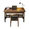 Escritorio de Madera Maciza para Dormitorio Escritorio de Estudio para Estudiantes Escritorio Pequeño para Apartamento Escritorio de Computadora Escritorio de Oficina para Adultos Escritorio Simple para Estudio