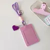 Portatarjetas estilo coreano Hisocute de 3 pulgadas, colgante de almacenamiento de tarjetas de fotos de celebridades, cubierta protectora para tarjeta de estudiante del campus, tarjeta de comedor, tarjeta de identificación