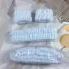 Faixa de Punho de Flanela para Lavar o Rosto Macaron Cor Sólida Absorvente de Água Suor Faixa de Punho para Lavar o Rosto Maquiagem Faixa de Cabelo Acessórios de Cabelo