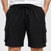 Pantalones cortos de trabajo para hombre estilo americano de cinco puntos, de tiro medio, corte holgado, transpirables, multibolsillos, casuales, deportivos, shorts de playa, transfronterizos de Amazon