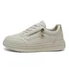 Zapatillas blancas QW-013 para mujer, zapatillas deportivas casuales de suela gruesa para verano, zapatos de malla de verano, zapatos de malla simple finos y versátiles para mujer