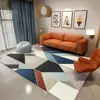 Nueva Alfombra de Piso Sala de Estar Dormitorio Lujo Ligero Alta Calidad Simple Cobertura Total Sofá Alfombra de Piso Grande Mesa de Café Limpiable Alfombra de Mesita de Noche