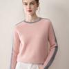 Impresionante Tu Belleza ~ Cachemira Pura de Lujo ~ Color Lingote a Juego Cuello Redondo Suéter de Cachemira Pura para Mujer Otoño e Invierno Nuevo Suéter