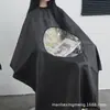 Capa transparente personalizada para cortar el cabello, herramientas de peluquería, capa de salón para tratamiento con aceite, permanente y tinte, se puede imprimir con logo