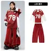 Roupas de Rua Dança Hip-Hop da Moda para Crianças, Fantasias de Dança Vermelhas Largas para Meninos, Trajes de Performance, Trajes de Performance Legais e Estilosos para Meninas