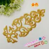 Accesorios de material para manualidades cosplay animación vestido traje antiguo tela bordada étnica oro plata 3006# flor caliente