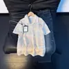 Camiseta tipo polo de punto de manga corta con cuello de gaviota estilo americano de colores para hombres y mujeres, diseño de verano con un toque de alta gama