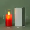 Lámpara de vela roja LED lámpara de noche creativa lámpara de vela roja de simulación lámpara de vela sin humo lámpara de Buda accesorios de lámpara lámpara
