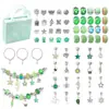 Amazon Hot Pulseira Roxo Quente Conjunto Infantil Feita à Mão DIY Contas com Furo Grande Contas de Cristal Exquisitas Fio de Mão Caixa de Presente