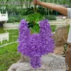 Flores Falsas de Glicina Flores Violetas de Techo Enredaderas de Flores Decoración de Boda Interior Enredaderas Tiras de Flores de Plástico Plantas Enredaderas