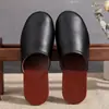 Zapatillas para amantes de verano, primavera y otoño, para casa, interior, salón de belleza, probador, antideslizantes, punta cerrada, zapatillas de cuero, invierno