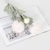 Flores Artificiais de Alta Qualidade com Flor de Peônia de Orvalho de 3 Cabeças para Decoração de Casa, Hotel, Casamento, Arranjo de Flores, Fabricante de Flores Artificiais Atacado