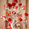 Adorno Colgante de Corazón del Día de San Valentín Vintage Adorno Colgante de Papel Corazón Dulce Colgante Decoración de Fiesta Vintage del Día de San Valentín