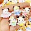 Série Asas de Anjo para Cachorro Pacha Acessórios de Resina Capa de Celular Fofa Material para Chaveiro Presilha de Cabelo Crocs