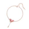 Collar de plata esterlina S925 con mariposa, moda femenina versátil, borla de diamante rosa, cadena para clavícula, consigue cosas con estilo, colgante de amor