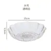 Bandeja de frutas de lujo de alta gama, bandeja de frutas transparente de PET, material de grado alimenticio, bandeja de frutas secas para mesa de café de uso doméstico, bandeja de almacenamiento de bocadillos