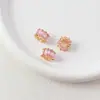 Prata que Preserva a Cor Banhada a Ouro 14K K Branco Zircônia Contas Espaçadoras com Furo Grande Contas Cilíndricas para Pulseira Colar Artesanal DIY Acessórios de Joalheria
