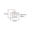 Plata S925 micro incrustada circón color cuentas de estrella de cinco puntas estrella cuentas sueltas pequeño fresco cristal con cuentas accesorios de plata esterlina