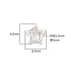 Plata S925 Microincrustada Circonita Estrella de Cinco Puntas Colorida Cuentas Espaciadoras Cuentas Sueltas de Estrella Cuentas de Cristal Pequeñas Frescas Accesorios de Plata de Ley