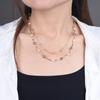 Collar Largo Transfronterizo Europeo y Americano para Mujer, Cadena de Cuentas Multicapa de Moda, Collar con Colgante Decorativo Personalizado, Cadena para Suéter, Perla