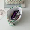 Nova Bolsa de Cosméticos de Flores de Viagem Pequeno Armazenamento Floral Portátil Acolchoado Ins Washery Bolsa de Armazenamento de Cosméticos