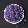 Cuentas Sueltas de Cristal Morado Natural Morado Lavanda Soñador Pulseras Hechas a Mano para DIY Juguetes de Madera de Wengué Cuentas Espaciadoras Multitamaño