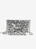 Bolso cuadrado de cadena nuevo estilo coreano y japonés para primavera/verano, patrón de rombos geométricos, versátil, moderno, simple, adecuado para ir al trabajo, bolso de mano pequeño versátil