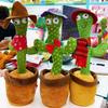 Juguete de cactus que aprende a hablar, puede bailar, girar, cantar, grabar, luz, muñeca giratoria, regalo de cumpleaños para bebé