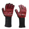 Guantes Protectores Antiescaldaduras para Barbacoa Resistentes a Altas Temperaturas Largos de Aramida Silicona Barbacoa Nitrilo Horno de Microondas Ignífugos Guantes de Aislamiento Térmico