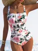 Traje de baño de una pieza nuevo de verano 2027 para mujer, estilo europeo y americano, muy vendido, tanga con entrepierna cruzada, comercio transfronterizo, traje de baño sexy para vacaciones en la playa