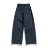 Pantalones de trabajo de pierna ancha plisados de secado rápido para hombre, estilo americano al aire libre inspirados en la montaña, pantalones casuales tipo paracaídas holgados para parejas de verano, estilo de hombre moderno